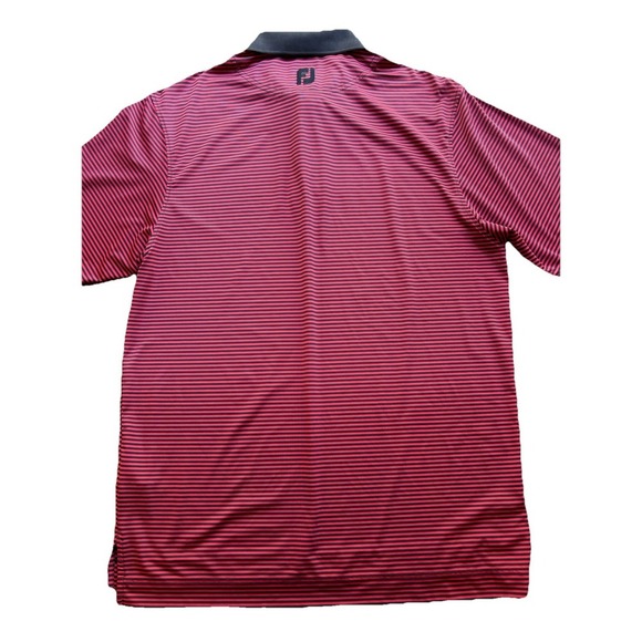 Footjoy Polo Golf Shirt Mens Medium Spain Performance Active Stretchy Striped - Picture 3 of 6